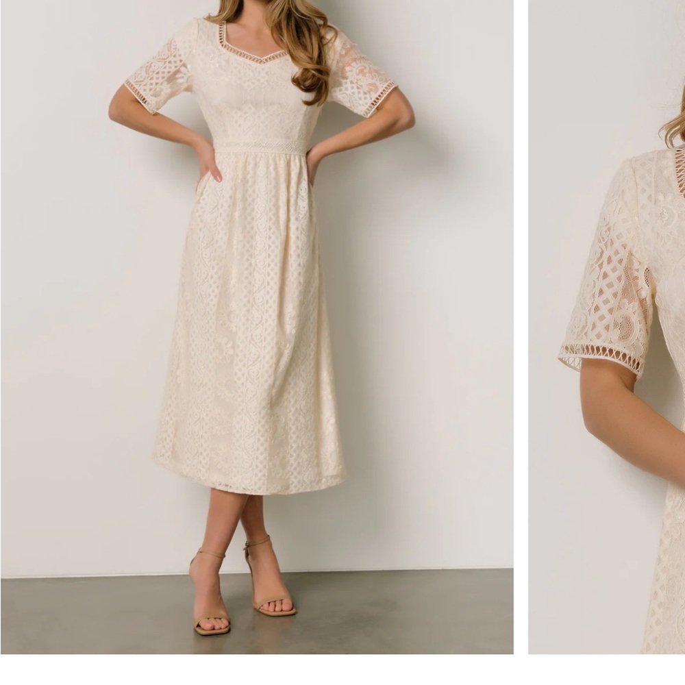 Baltic Born Kody Lace Dress in Ivory Small
